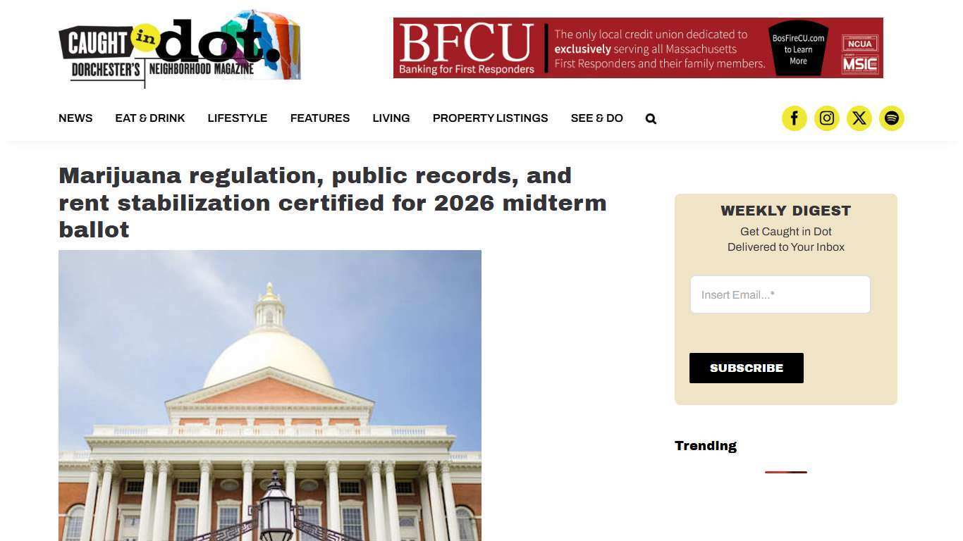 Marijuana regulation, public records, and rent stabilization certified for 2026 midterm ballot - Caught In Dot